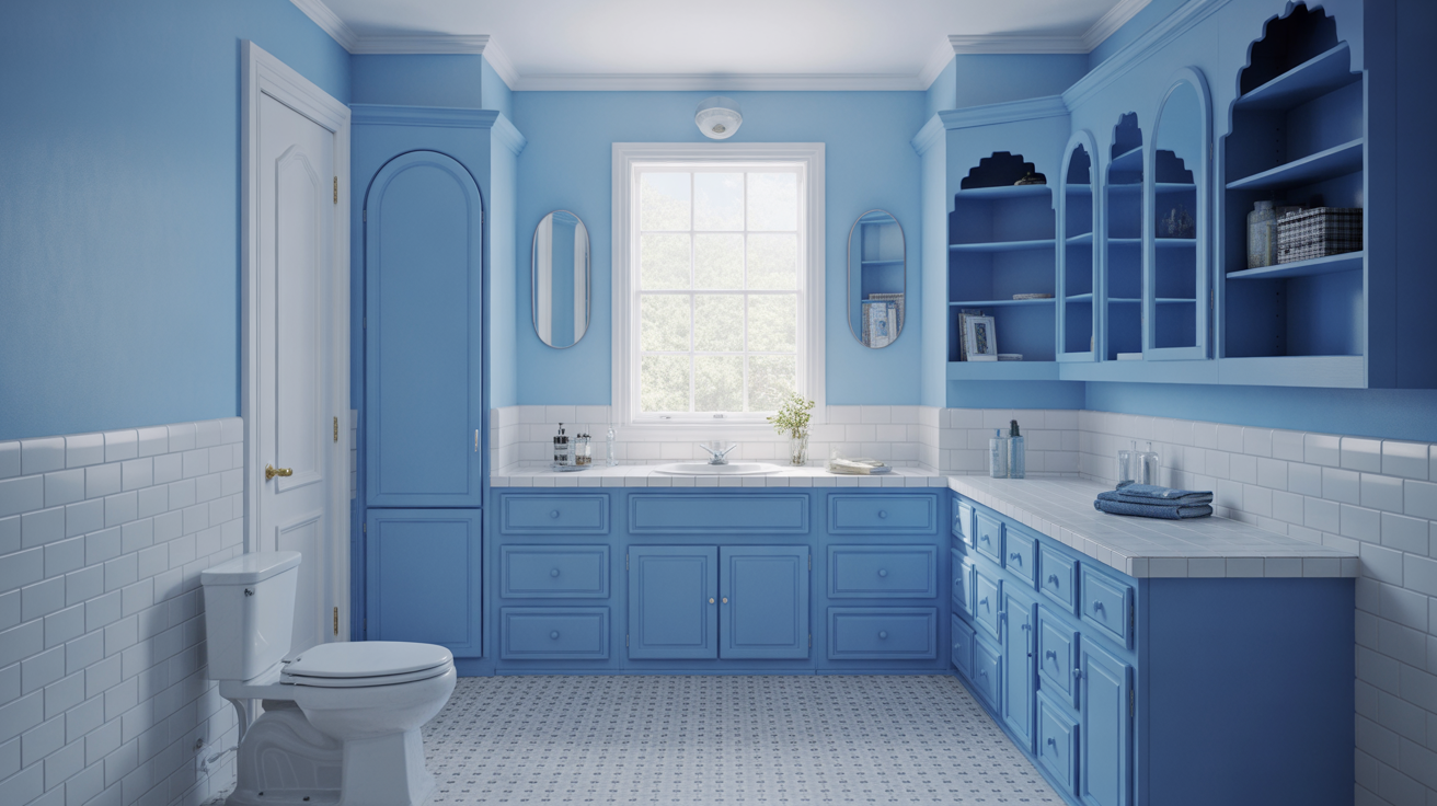 Blue Paint Colors for Bathroom Cabinets