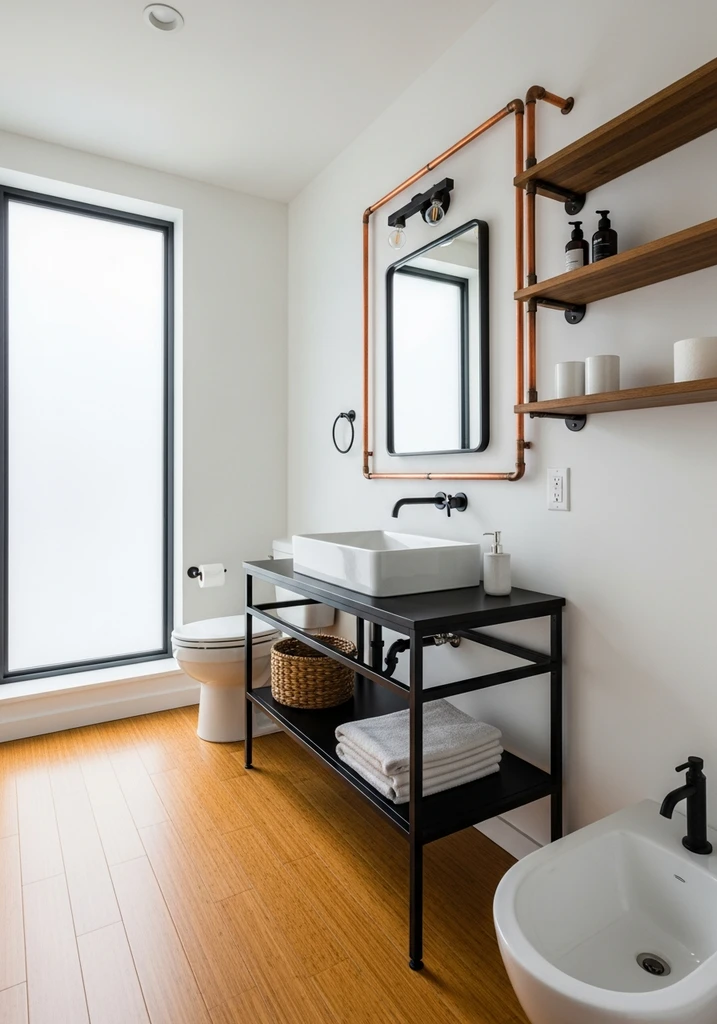 bamboo-with-industrial-metal-fixtures