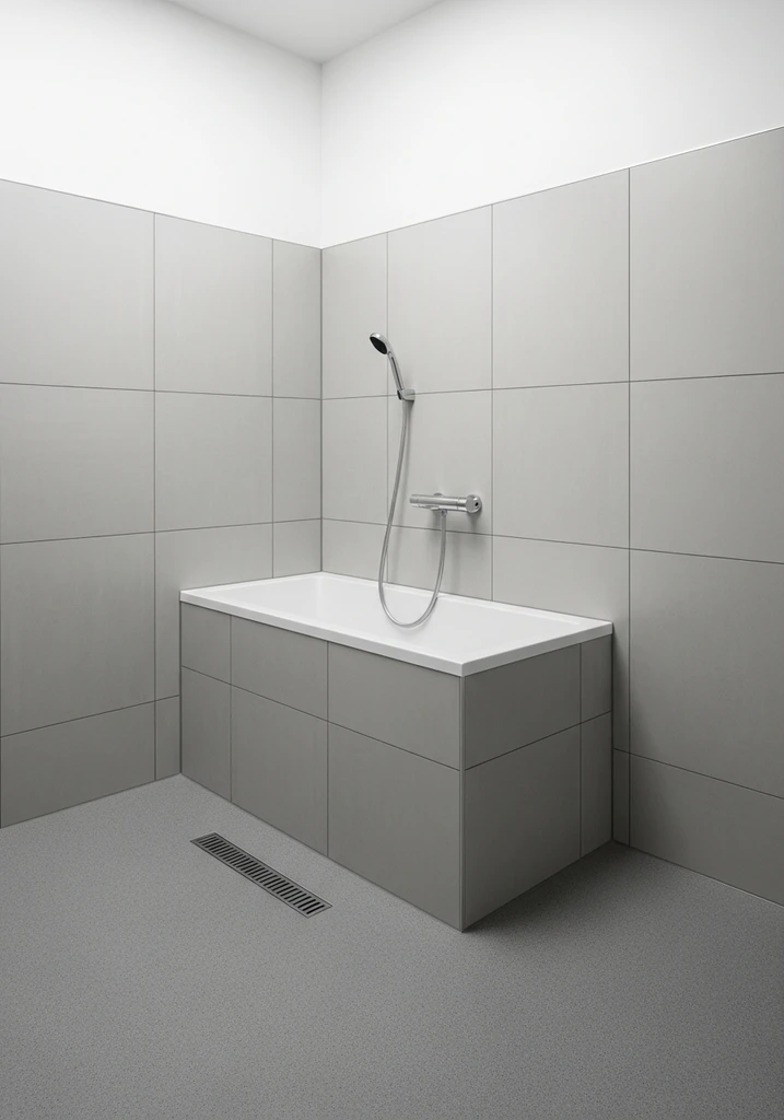 Modern dog washing station with raised Porcelain basin