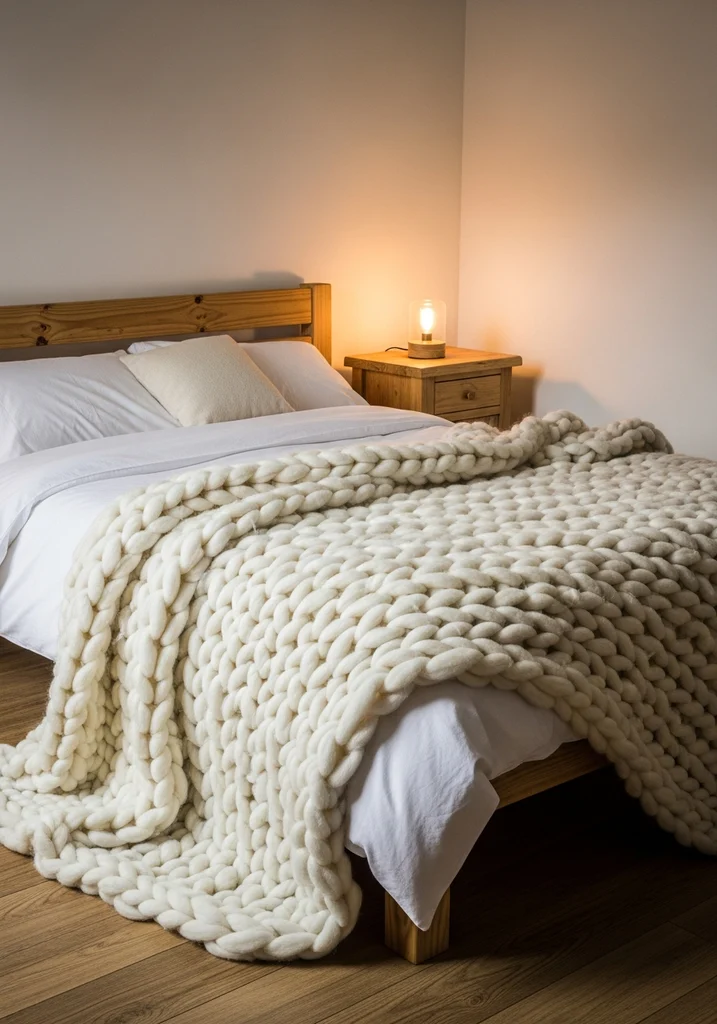 diy-chunky-knit-blanket