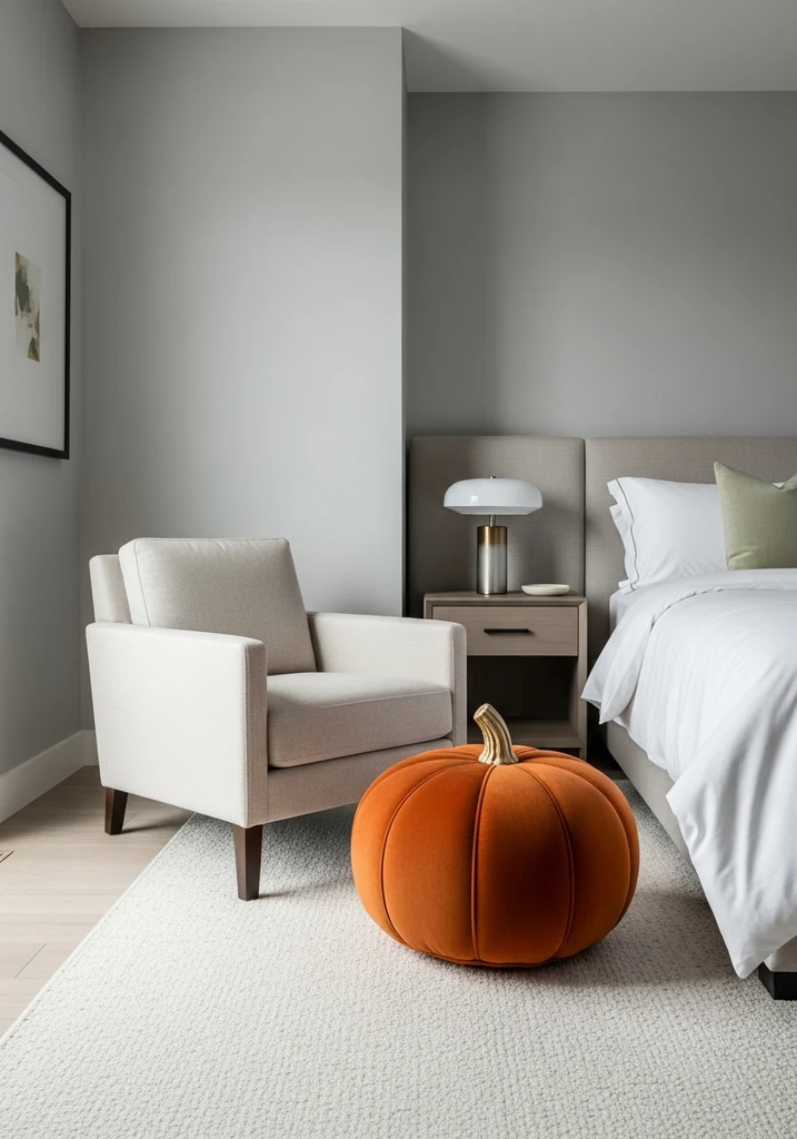 pumpkin-shaped-velvet-pouf
