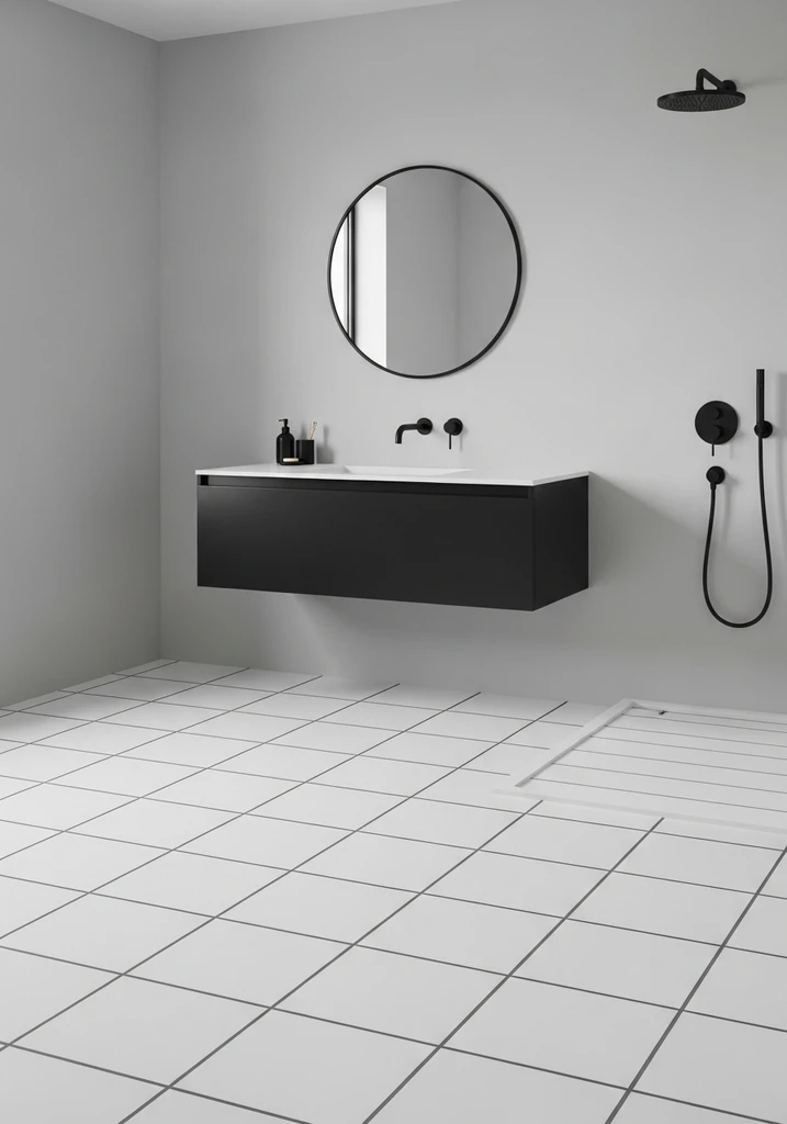 solid-color-vinyl-tile-with-contrasting-grout