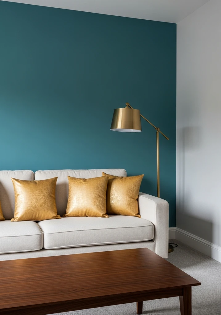 sophisticated-teal-living-room-accent