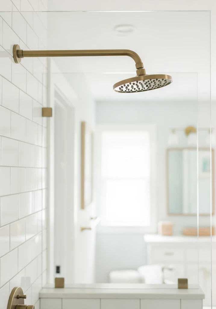 brushed-bronze-gold-shower-arm