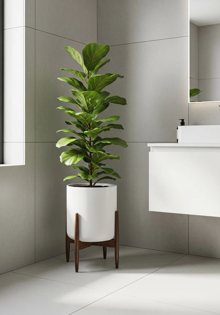 indoor-plant-on-a-mid-century-stand