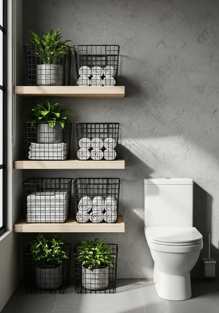 open-concept-storage-with-wire-baskets