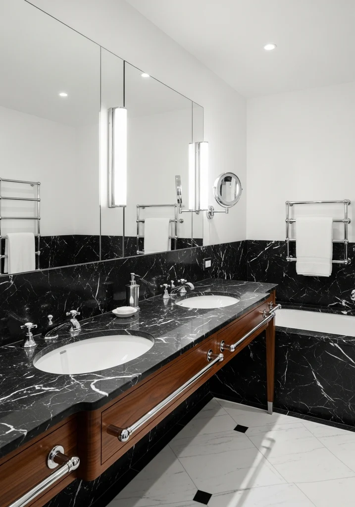 sophisticated-marble-and-dark-wood