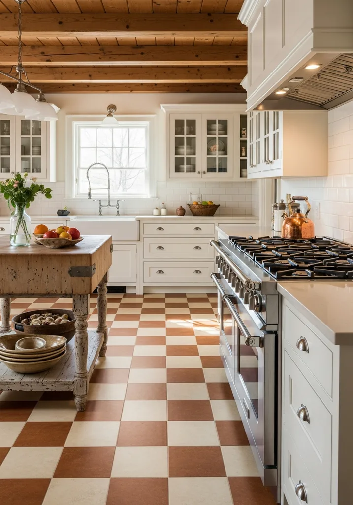 terra-cotta-and-cream-checkered
